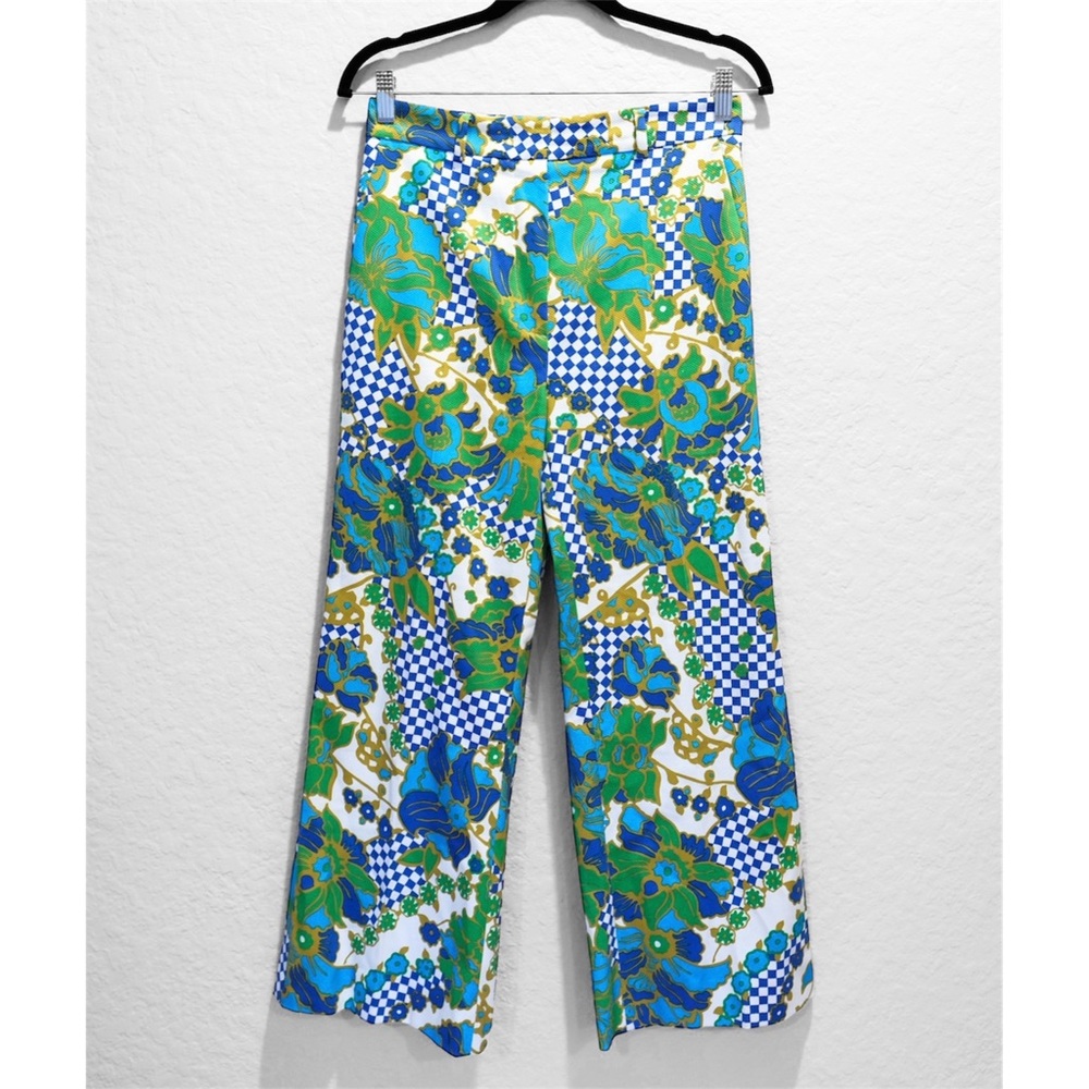 Weekend Max Mara Derrink Trousers Size 8 Cropped Retro 70s - Picture 2 of 10